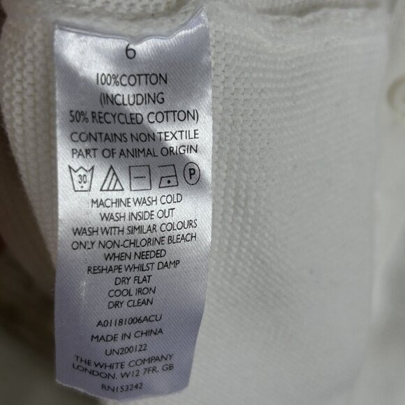White Label The White Company Back Button Tunic Sweater Size 2 - Picture 8 of 9
